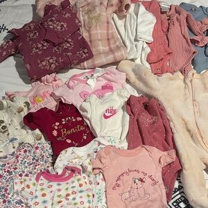 Assorted Baby Girl  Onesies and Outfits NB 0-3m
